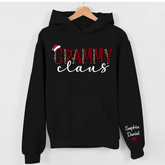Lofaris Grammy Claus Checked Leopard Custom Name Hoodie